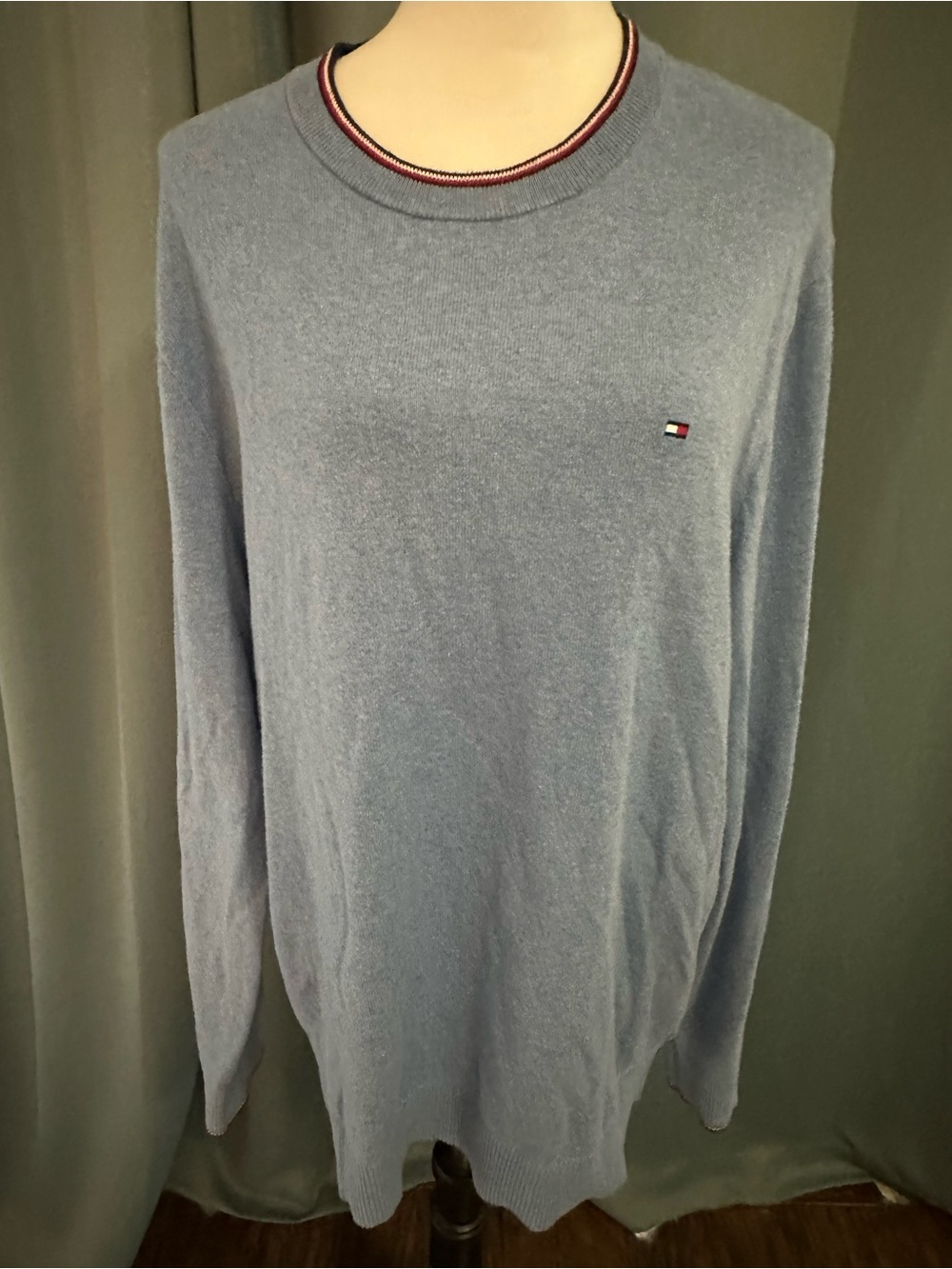 Tommy Hilfiger Pima Cotton Cashmere Crew Neck Sweater Blue XL
